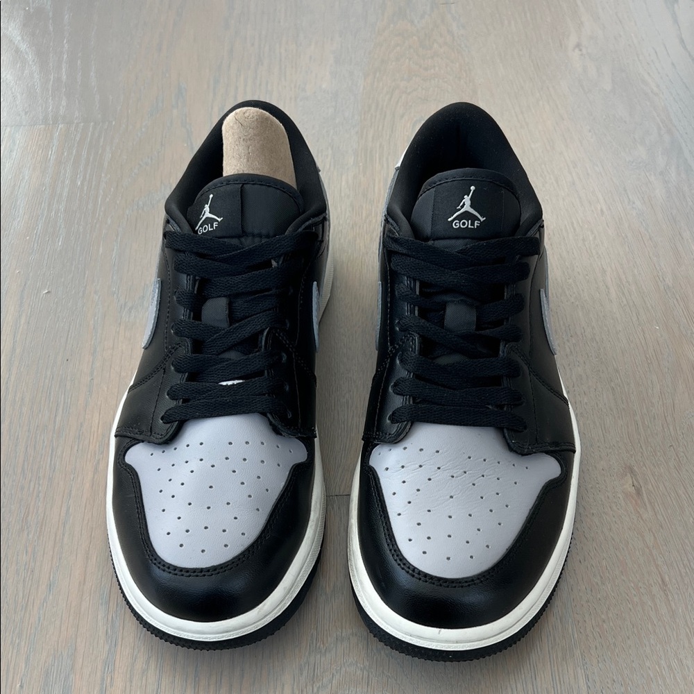Men’s Nike Jordan 1 Retro Low Golf Shadow Black & Gray Shoes Size 10